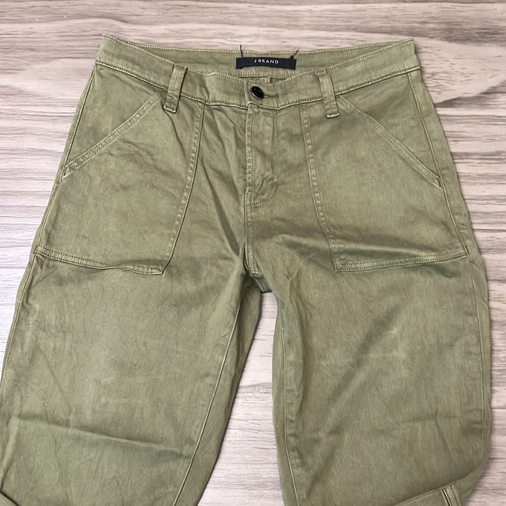 J BRAND ARKIN GREEN ZIP ANKLE UTILITY JOGGER PANTS SIZE 26 - Picture 5 of 16